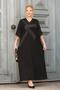 Plus Size Dress with Sparkling Stones on the Sleeves - 2