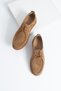 Montivo Women's Lace-Up Shoes Genuine Leather Loafers Tan Suede - 3