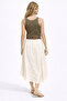 4849 women's leopard print skirt with tie detail - beige - 4