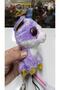 Plush Purple Cat with Big Bright Eyes 15 cm - 4
