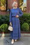 Indigo Set with Ruffled Flared Skirt - 2