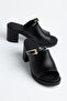 Endie Women's Black Heels Slipper - 3