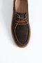 Montivo Women's Lace-Up Shoes Genuine Leather Loafers Brown Suede - 6