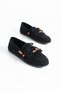 Haze Women's Accessories Ballet Flats Loafers Black Suede - 5