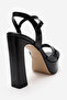 Women's platform Heeled Shoes genuine Leather zy 4147 black - 4