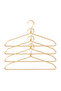 4 Pieces Gold Metal Clothes Hangers, Garment Hangers 21.5X42X1 - 5