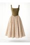 50S Belle Corset Midi Dress Women Cream