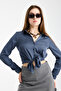 Women's Satin Shirt Long Sleeve Classic Chic Office Daily Shiny Fabric Buttoned Basic Shirt - 5