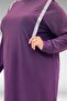67022 Plus Size Sandy Pants Suit with Stone Detail on the Shoulder - Plum - 6