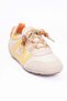 Women's Sneakers Yellow Detailed Rubber Laced Casual Sports Shoes Zinya Beige - 3