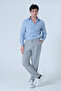 Pleated Grey Men's Fabric Pants Regular Fit Big Size 2Xs-10Xl - 3