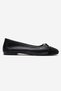 Genuine Leather Women's Black Suede Detailed Ballet Flats Hailey - 3