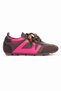 Women's Sneakers Fuchsia Detailed Rubber Laced Casual Sports Shoes Zinya Brown - 2