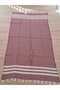 Women's Burgundy Cotton Pcs Striped Detail Tasseled Peshtemal Bath Beach Towel - 2
