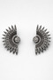 Vintage Sparkling Stone Sun Model Earrings Oxide Look Stylish Design Earrings - 8