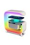 G Square Shape Bluetooth LED Speaker with RGB Mood Light and Wireless Charging Dock