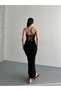 Back Strap with Crisscross Straps Laces Knit Dress - 4
