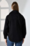Women's Oversized Khaki Utility Shirt Jacket Double Pocketed Modern Style Bnj-654 - 7