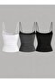 Women's Rope Strap 3-Piece L Stretch Fabric Blouse - 2