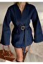 Kimono Belt Li Oversized Denim Jacket - 2