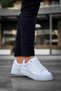 Kb-Bx1 Men's Daily Lace-Up Leather Sports Sneakers Shoes Cbt - White - 2