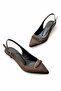 Women's Satin Mid Heel Stiletto Buckled - 3