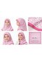 Pink Heart Young Girl Child Women's Cotton Piece Scarf Headscarf Daily Prayer Prayer Course - 2