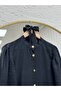 Datga Tie-Detail Slit Modal Tunic-Zş1000 Black - 3
