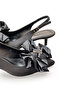 Women's Satin Bowknot Gold Detailed Medium Heel Stiletto - 4