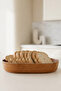 Wooden Look Modern Bread Basket Modern-Stylish - Functional 15.5 X 26 X 4.5 cm - 4
