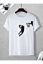 Basket Printed White Oversized Unisex T-Shirt Basic Comfortable Fit Daily Tshirt