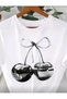 New Season Printed Fabric Oversized T-Shirt