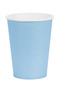Light Blue Paper Cups 250ml (8.5oz) Pack of 6 Disposable Party Cups