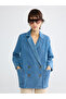 Artı-Store Double-Breasted Collar, Long-Sleeved Women's Blazer Jacket, Button Closure at the Front and with Flaps