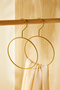 4 Pieces Ring Gold Color Metal Accessory Hanger 24.5X16X0.5 - 4