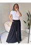 Wide-Leg Skirt Pants