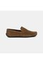 Men's Dark Beige Round Toe Sports Casual Suede Loafers - 2