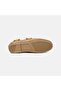 Women's Beige Gold Bead Accessories Suede Leather Loafers - 4