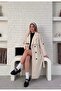 Women's Trench Coat Long Belted New Season Stylish and Modern Outerwear - 4