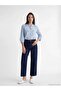 Ruffled Collar Striped Women's Shirt (S6) - 2