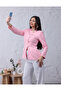 Pink Stylish Women's Blazer Jacket with Gold Button Detail - 7
