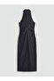 Lcw Vision Indigo Halter Neck Ruched Jean Dress - 2