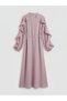 Lcw Modest Lilac Mock Neck Ruffle A-Line Women's Dress - 2