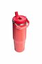 The Iceflow Flip Straw Thermos Cup with Straw 0.89 Lt Flask Coral - 2