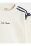 Crew Neck Bow Detail Girls' Sweatshirt and Sweatpants (S6) - 3