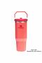 The Iceflow Flip Straw Thermos Cup with Straw 0.89 Lt Flask Coral - 3