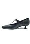 Victoring Genuine Leather Women's Classic Shoes with Candy Heels Black - 4