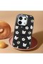 Poco X6 Compatible Shock-Absorbing Camera Protected Black Silicone Case Cartoon Patterned - 2