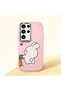 Samsung Galaxy S23 Ultra Compatible Shock-Absorbing Camera Protected Pink Silicone Case Dual Model