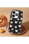 Infinix Smart 8/8 Pro Compatible Shock-Absorbing Camera Protected Black Silicone Case Cartoon Patterned - 2